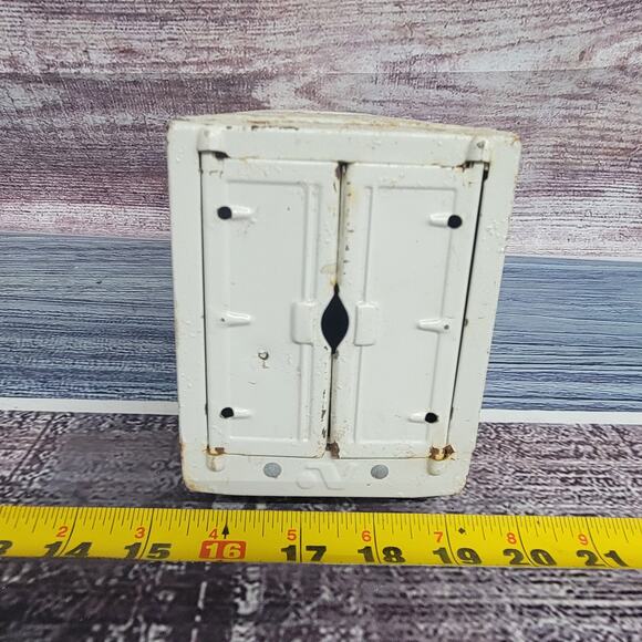 Vintage Nylint pressed steel Schoeps ice cream semi trailer white and orange - Picture 11 of 15